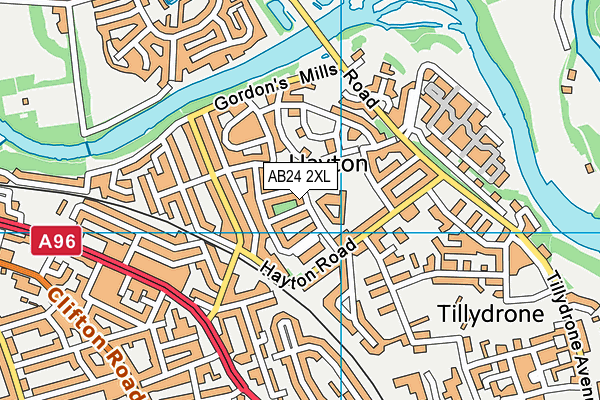 AB24 2XL map - OS VectorMap District (Ordnance Survey) AB24 2XL map - OS VectorMap District (Ordnance Survey)
