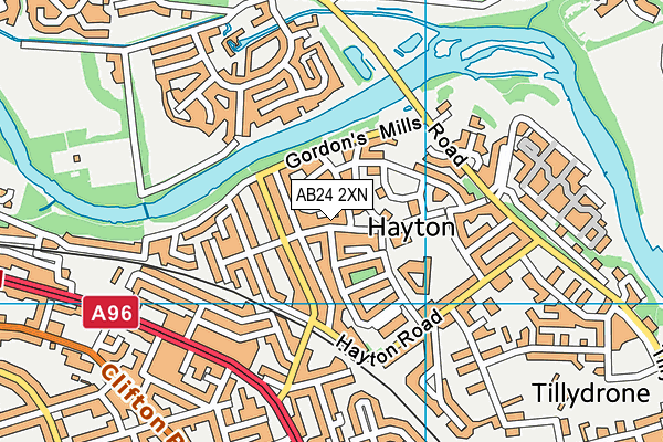 AB24 2XN map - OS VectorMap District (Ordnance Survey) AB24 2XN map - OS VectorMap District (Ordnance Survey)