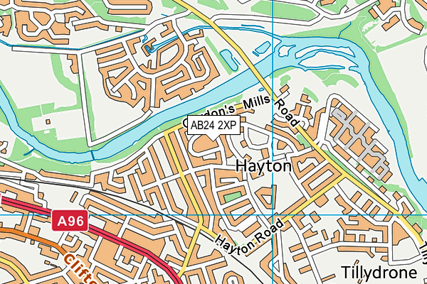 AB24 2XP map - OS VectorMap District (Ordnance Survey)