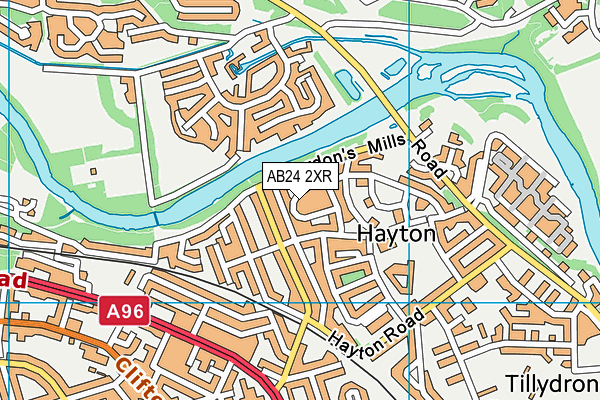AB24 2XR map - OS VectorMap District (Ordnance Survey) AB24 2XR map - OS VectorMap District (Ordnance Survey)