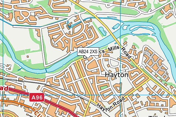 AB24 2XS map - OS VectorMap District (Ordnance Survey) AB24 2XS map - OS VectorMap District (Ordnance Survey)