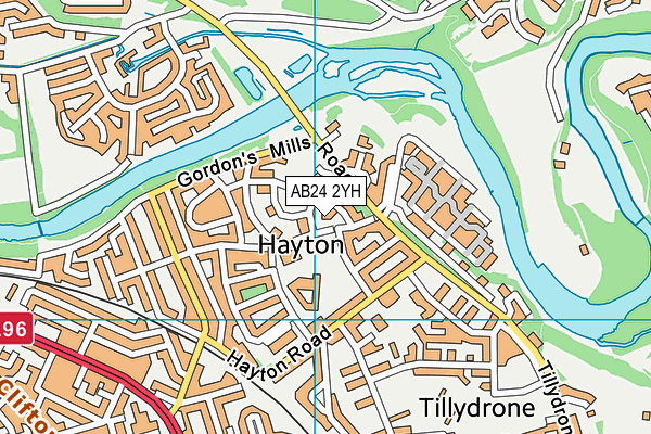 AB24 2YH map - OS VectorMap District (Ordnance Survey) AB24 2YH map - OS VectorMap District (Ordnance Survey)