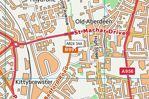 AB24 3AA map - OS VectorMap District (Ordnance Survey) AB24 3AA map - OS VectorMap District (Ordnance Survey)
