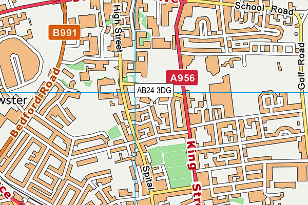 AB24 3DG map - OS VectorMap District (Ordnance Survey) AB24 3DG map - OS VectorMap District (Ordnance Survey)