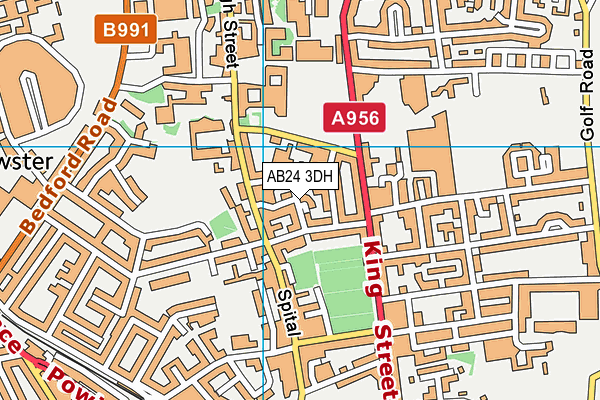 AB24 3DH map - OS VectorMap District (Ordnance Survey) AB24 3DH map - OS VectorMap District (Ordnance Survey)
