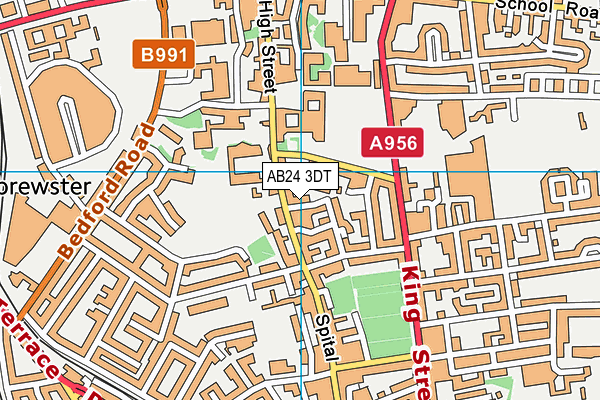 AB24 3DT map - OS VectorMap District (Ordnance Survey) AB24 3DT map - OS VectorMap District (Ordnance Survey)