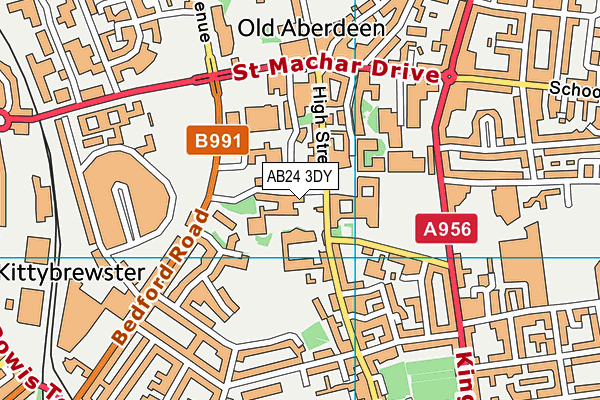 AB24 3DY map - OS VectorMap District (Ordnance Survey) AB24 3DY map - OS VectorMap District (Ordnance Survey)