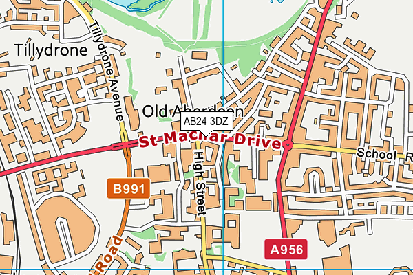 AB24 3DZ map - OS VectorMap District (Ordnance Survey) AB24 3DZ map - OS VectorMap District (Ordnance Survey)