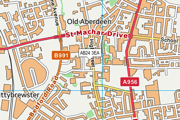 AB24 3EA map - OS VectorMap District (Ordnance Survey) AB24 3EA map - OS VectorMap District (Ordnance Survey)