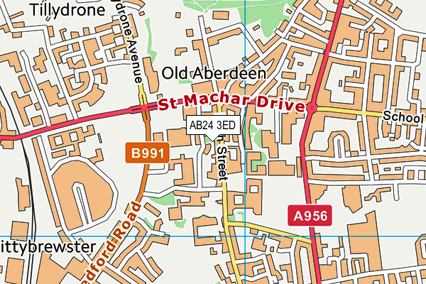 AB24 3ED map - OS VectorMap District (Ordnance Survey) AB24 3ED map - OS VectorMap District (Ordnance Survey)
