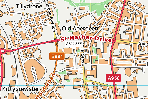 AB24 3EF map - OS VectorMap District (Ordnance Survey) AB24 3EF map - OS VectorMap District (Ordnance Survey)