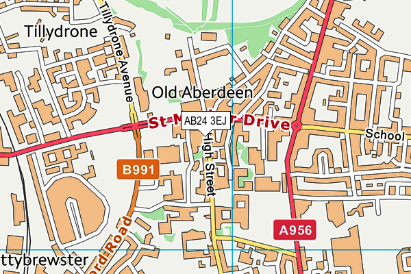 AB24 3EJ map - OS VectorMap District (Ordnance Survey) AB24 3EJ map - OS VectorMap District (Ordnance Survey)