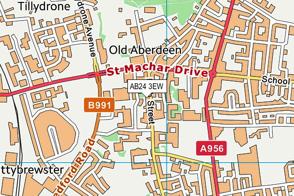 AB24 3EW map - OS VectorMap District (Ordnance Survey) AB24 3EW map - OS VectorMap District (Ordnance Survey)