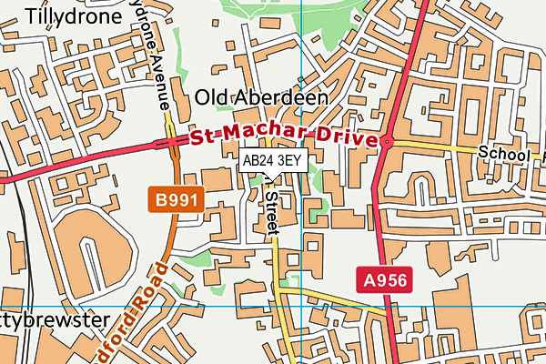 AB24 3EY map - OS VectorMap District (Ordnance Survey) AB24 3EY map - OS VectorMap District (Ordnance Survey)