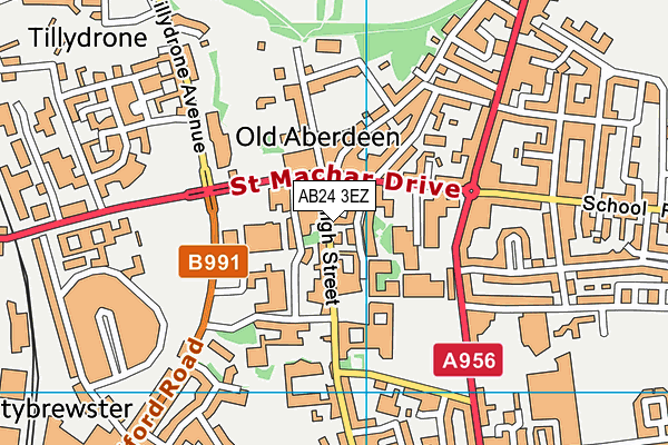 AB24 3EZ map - OS VectorMap District (Ordnance Survey) AB24 3EZ map - OS VectorMap District (Ordnance Survey)