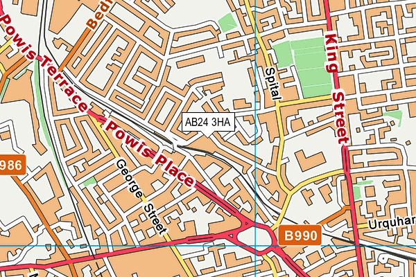 AB24 3HA map - OS VectorMap District (Ordnance Survey) AB24 3HA map - OS VectorMap District (Ordnance Survey)