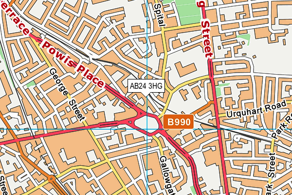 AB24 3HG map - OS VectorMap District (Ordnance Survey) AB24 3HG map - OS VectorMap District (Ordnance Survey)
