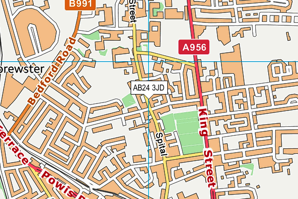 AB24 3JD map - OS VectorMap District (Ordnance Survey) AB24 3JD map - OS VectorMap District (Ordnance Survey)