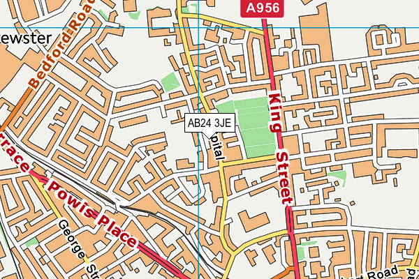 AB24 3JE map - OS VectorMap District (Ordnance Survey) AB24 3JE map - OS VectorMap District (Ordnance Survey)