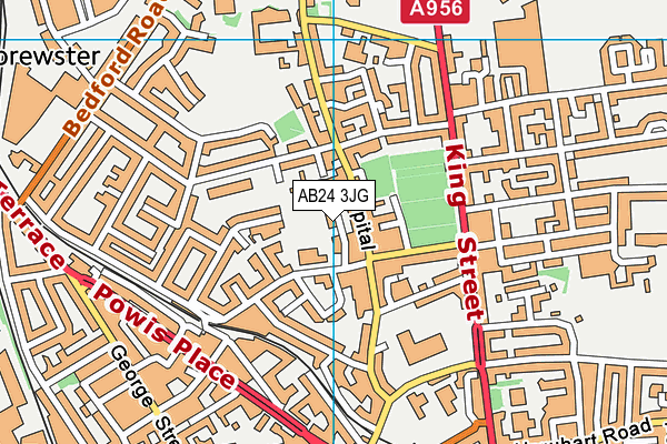 AB24 3JG map - OS VectorMap District (Ordnance Survey) AB24 3JG map - OS VectorMap District (Ordnance Survey)