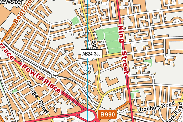 AB24 3JJ map - OS VectorMap District (Ordnance Survey) AB24 3JJ map - OS VectorMap District (Ordnance Survey)