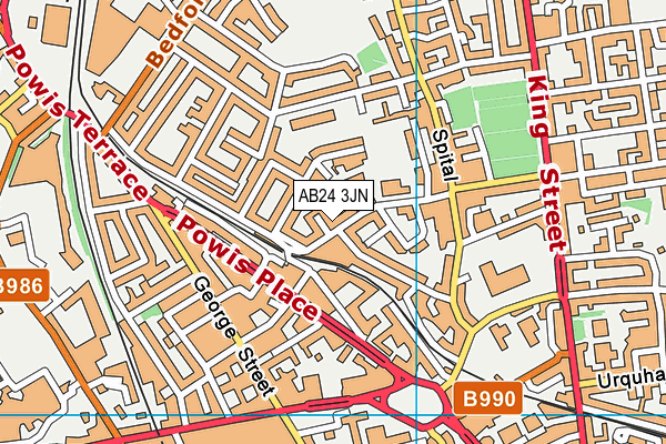 AB24 3JN map - OS VectorMap District (Ordnance Survey) AB24 3JN map - OS VectorMap District (Ordnance Survey)