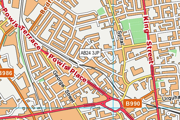AB24 3JP map - OS VectorMap District (Ordnance Survey) AB24 3JP map - OS VectorMap District (Ordnance Survey)