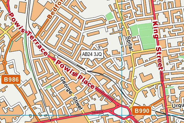AB24 3JQ map - OS VectorMap District (Ordnance Survey) AB24 3JQ map - OS VectorMap District (Ordnance Survey)