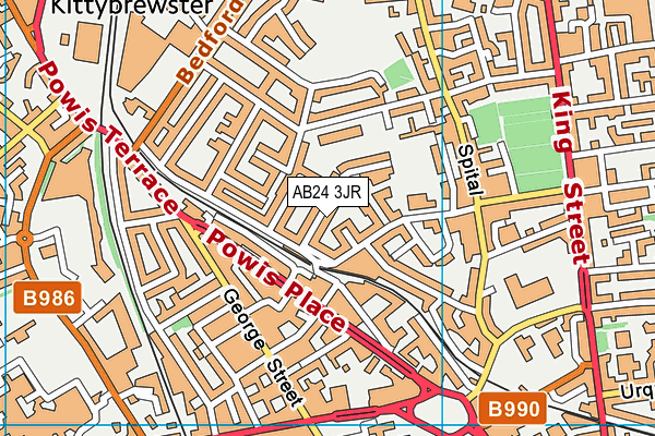 AB24 3JR map - OS VectorMap District (Ordnance Survey) AB24 3JR map - OS VectorMap District (Ordnance Survey)