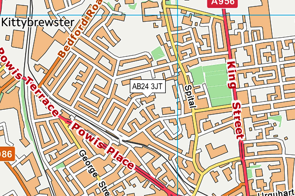 AB24 3JT map - OS VectorMap District (Ordnance Survey) AB24 3JT map - OS VectorMap District (Ordnance Survey)