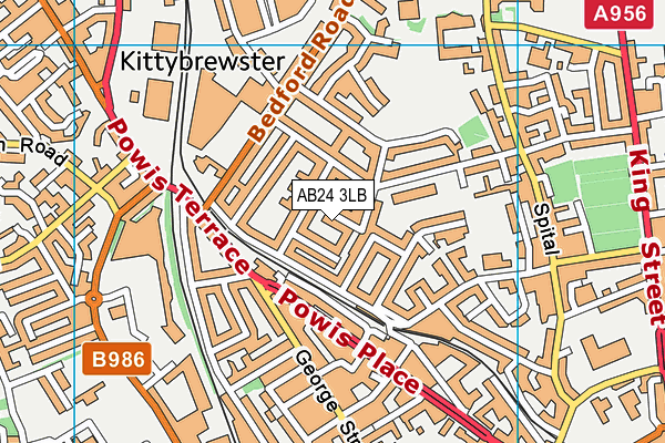 AB24 3LB map - OS VectorMap District (Ordnance Survey) AB24 3LB map - OS VectorMap District (Ordnance Survey)