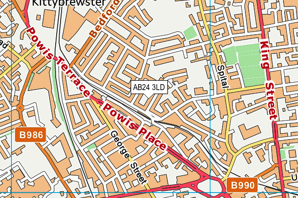 AB24 3LD map - OS VectorMap District (Ordnance Survey) AB24 3LD map - OS VectorMap District (Ordnance Survey)