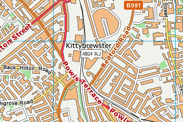 AB24 3LJ map - OS VectorMap District (Ordnance Survey) AB24 3LJ map - OS VectorMap District (Ordnance Survey)