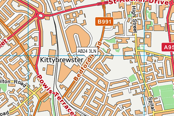 AB24 3LN map - OS VectorMap District (Ordnance Survey) AB24 3LN map - OS VectorMap District (Ordnance Survey)