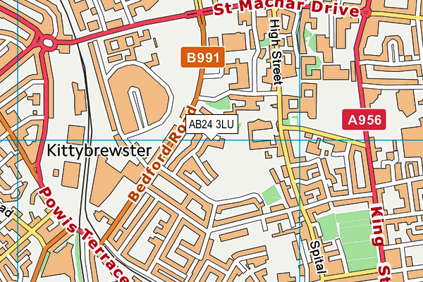 AB24 3LU map - OS VectorMap District (Ordnance Survey) AB24 3LU map - OS VectorMap District (Ordnance Survey)
