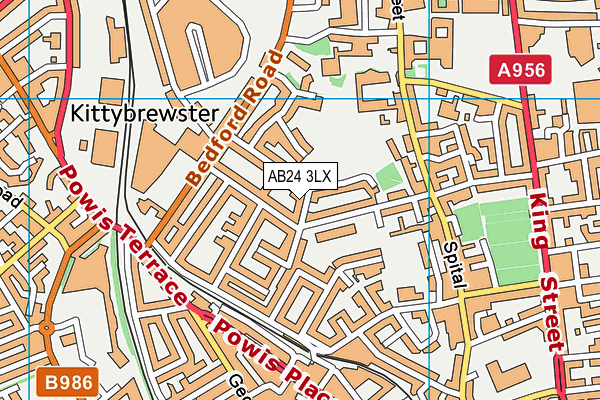 AB24 3LX map - OS VectorMap District (Ordnance Survey) AB24 3LX map - OS VectorMap District (Ordnance Survey)