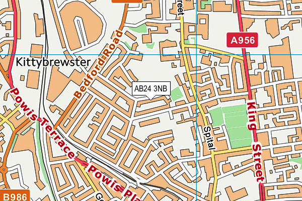 AB24 3NB map - OS VectorMap District (Ordnance Survey) AB24 3NB map - OS VectorMap District (Ordnance Survey)