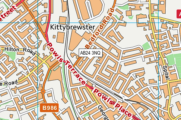 AB24 3NQ map - OS VectorMap District (Ordnance Survey) AB24 3NQ map - OS VectorMap District (Ordnance Survey)