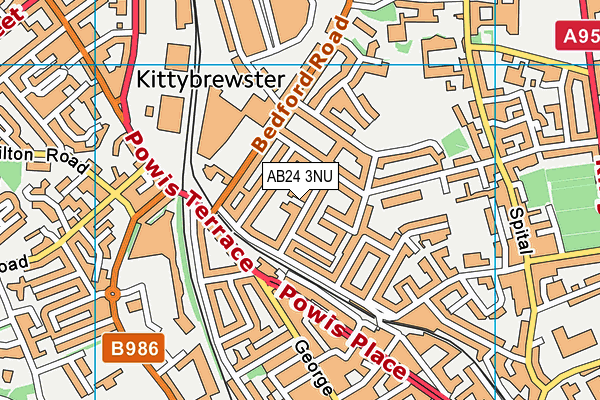 AB24 3NU map - OS VectorMap District (Ordnance Survey) AB24 3NU map - OS VectorMap District (Ordnance Survey)