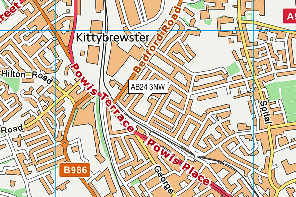 AB24 3NW map - OS VectorMap District (Ordnance Survey) AB24 3NW map - OS VectorMap District (Ordnance Survey)