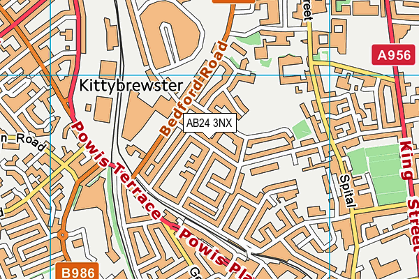 AB24 3NX map - OS VectorMap District (Ordnance Survey) AB24 3NX map - OS VectorMap District (Ordnance Survey)