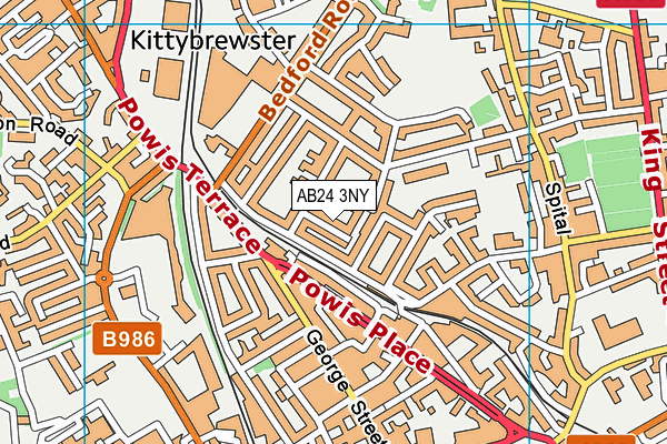 AB24 3NY map - OS VectorMap District (Ordnance Survey) AB24 3NY map - OS VectorMap District (Ordnance Survey)