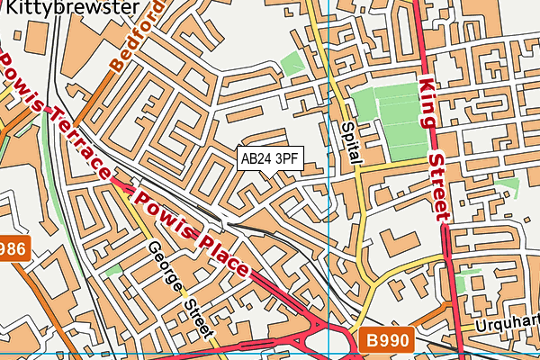 AB24 3PF map - OS VectorMap District (Ordnance Survey) AB24 3PF map - OS VectorMap District (Ordnance Survey)