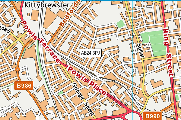 AB24 3PJ map - OS VectorMap District (Ordnance Survey) AB24 3PJ map - OS VectorMap District (Ordnance Survey)