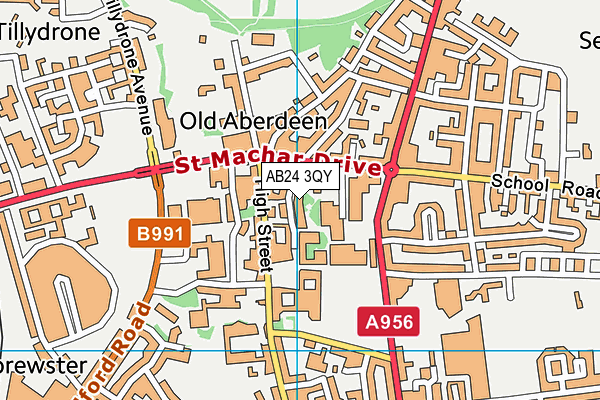 AB24 3QY map - OS VectorMap District (Ordnance Survey) AB24 3QY map - OS VectorMap District (Ordnance Survey)