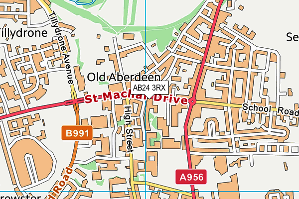 AB24 3RX map - OS VectorMap District (Ordnance Survey) AB24 3RX map - OS VectorMap District (Ordnance Survey)