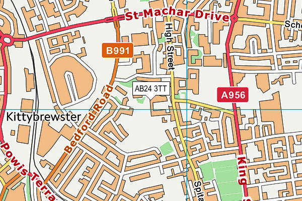 AB24 3TT map - OS VectorMap District (Ordnance Survey) AB24 3TT map - OS VectorMap District (Ordnance Survey)