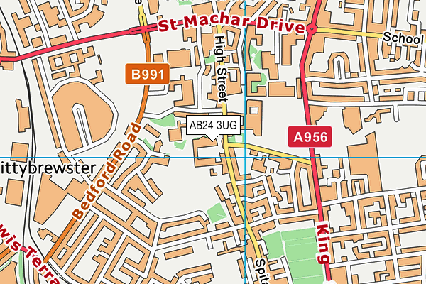 AB24 3UG map - OS VectorMap District (Ordnance Survey) AB24 3UG map - OS VectorMap District (Ordnance Survey)