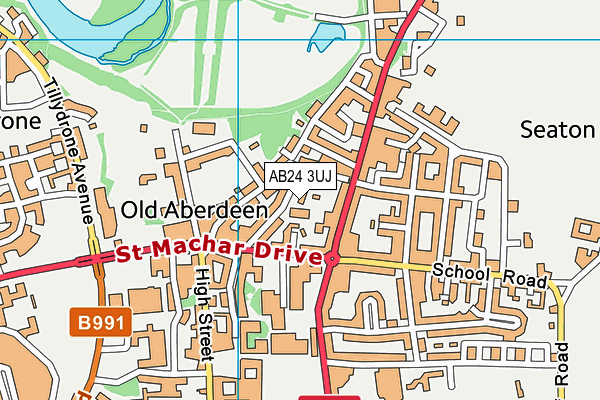 AB24 3UJ map - OS VectorMap District (Ordnance Survey) AB24 3UJ map - OS VectorMap District (Ordnance Survey)