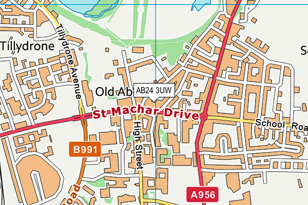 AB24 3UW map - OS VectorMap District (Ordnance Survey) AB24 3UW map - OS VectorMap District (Ordnance Survey)